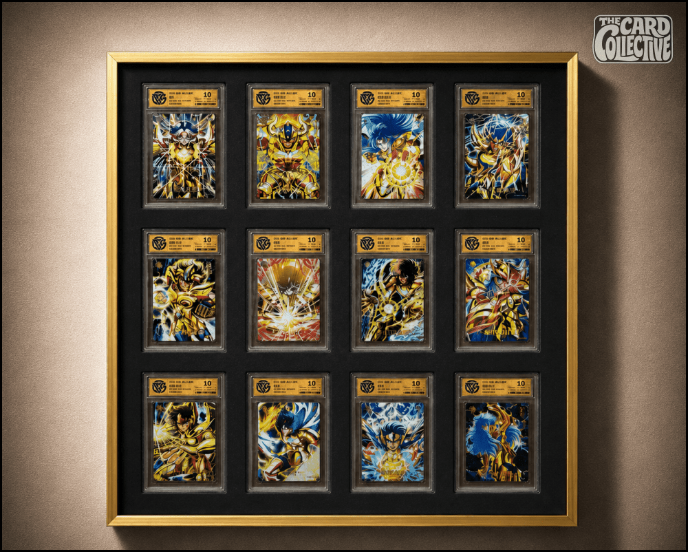 Premium aluminium metal trading card wall display frame case for Pokémon cards, MTG cards, Yu-Gi-Oh! cards, One Piece cards and sports cards, graded card wall display, PSA card frame, CGC card display, BGS slab display, One Touch magnetic holder display,